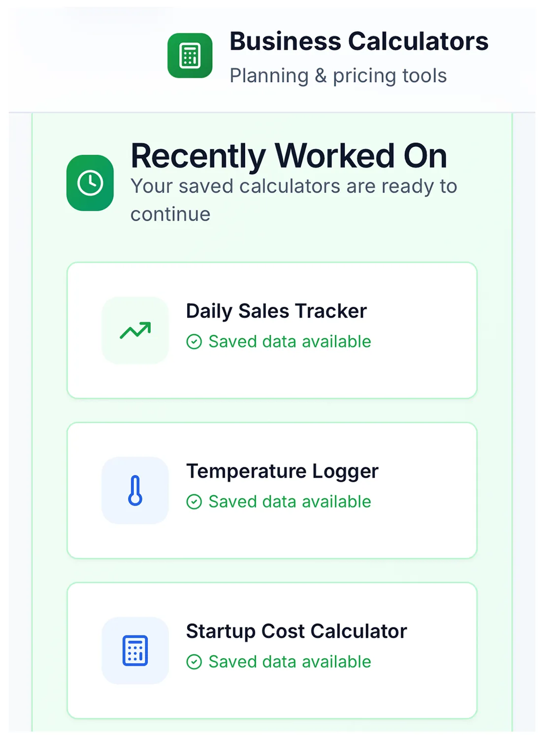 Planning Calculators Preview